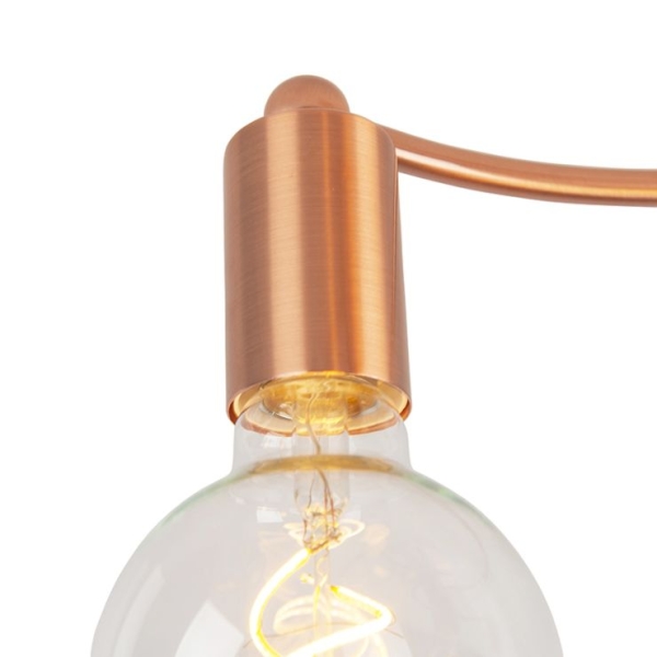 Art deco plafondlamp koper 4-lichts - facil