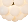 Art deco plafondlamp zwart met opaal glas 6-lichts - uvas