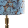 Art deco tafellamp brons 35 cm kap vlinder dessin - torre