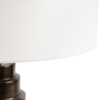 Art deco tafellamp met kap wit 50 cm - bruut