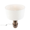 Art deco tafellamp met kap wit 50 cm - bruut