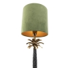 Art deco tafellamp met velours kap groen 25 cm - areka