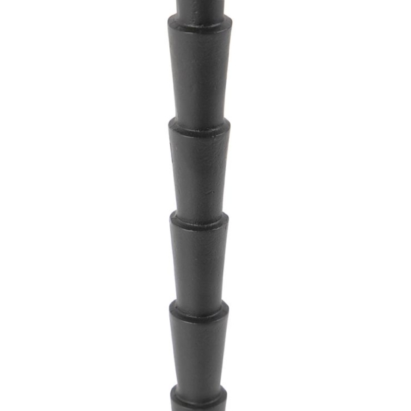 Art deco tafellamp met velours kap zwart 35 cm - pisos
