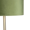 Botanische vloerlamp messing met groene kap 40 cm - simplo