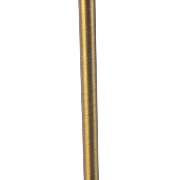 Bronze tafellamp met plisse kap wit 35cm - parte