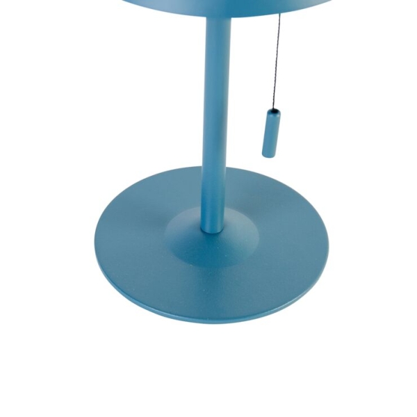 Buiten tafellamp blauw incl. Led 3-staps dimbaar oplaadbaar en solar - ferre