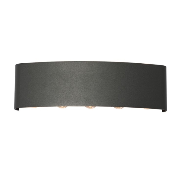 Buiten wandlamp donkergrijs incl. Led 10-lichts ip54 - silly