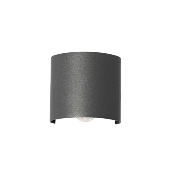Buiten wandlamp donkergrijs incl. Led 2-lichts ip54 - silly
