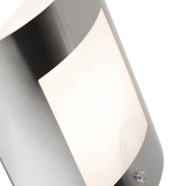 Buiten wandlamp staal ip44 schemersensor - emmerald