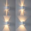 Buiten wandlamp wit incl. Led 2-lichts ip54 - edwin