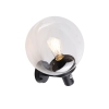 Buiten wandlamp zwart met helder glas incl. Bewegingsmelder - sfera