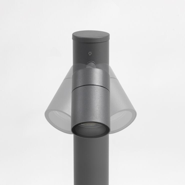 Buitenlamp grijs rvs 45 cm verstelbaar ip44 - solo