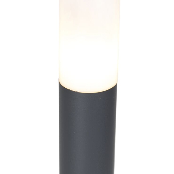 Buitenlamp paal antraciet met opaal 80 cm ip44 - rox