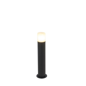 Buitenlamp zwart met opaal witte kap 50 cm - Odense