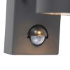 Buitenwandlamp antraciet 2-lichts ip44 met bewegingssensor - duo