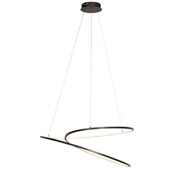 Design hanglamp brons 72 cm incl. Led 3-staps dimbaar - rowan