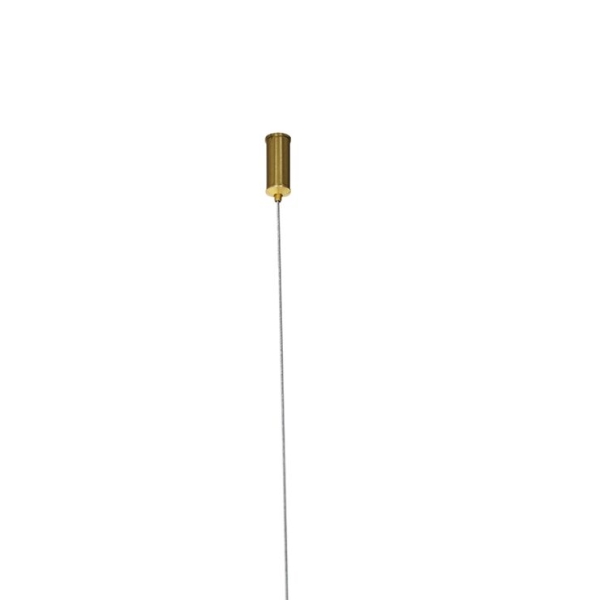 Design hanglamp goud met groen glas 2-lichts - bliss
