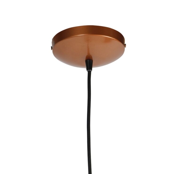Design hanglamp koper met zwart 30 cm - mariska