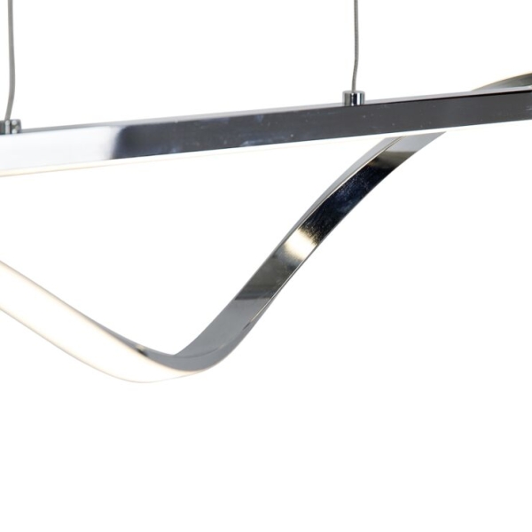Design hanglamp staal incl. Led 3-staps dimbaar - sander