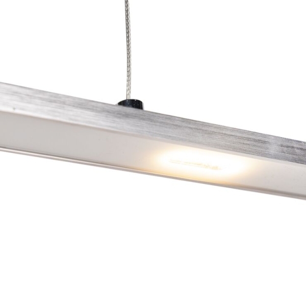 Design hanglamp staal met touch-dimmer incl. Led - platina