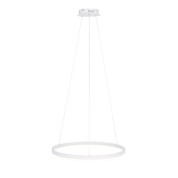 Design hanglamp wit 60 cm incl. Led 3-staps dimbaar - anello