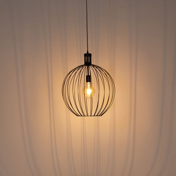 Design hanglamp zwart 50 cm wire dos 14