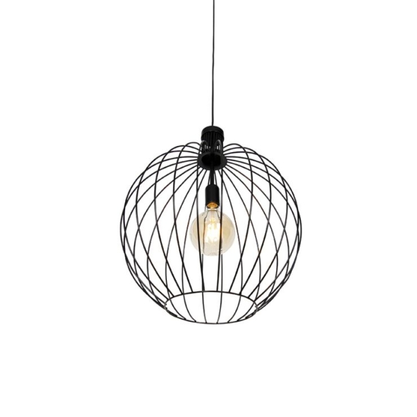 Design hanglamp zwart 50 cm - wire dos