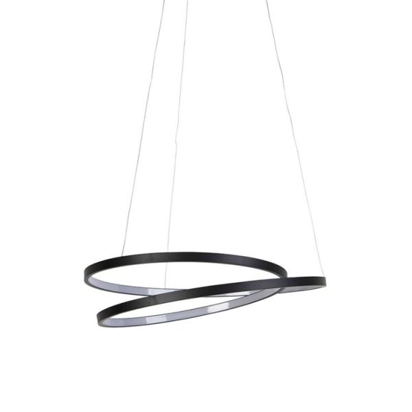 Design hanglamp zwart 55cm incl. Led dimbaar rowan 14