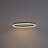 Design hanglamp zwart 60 cm incl. Led 3 staps dimbaar anello 14