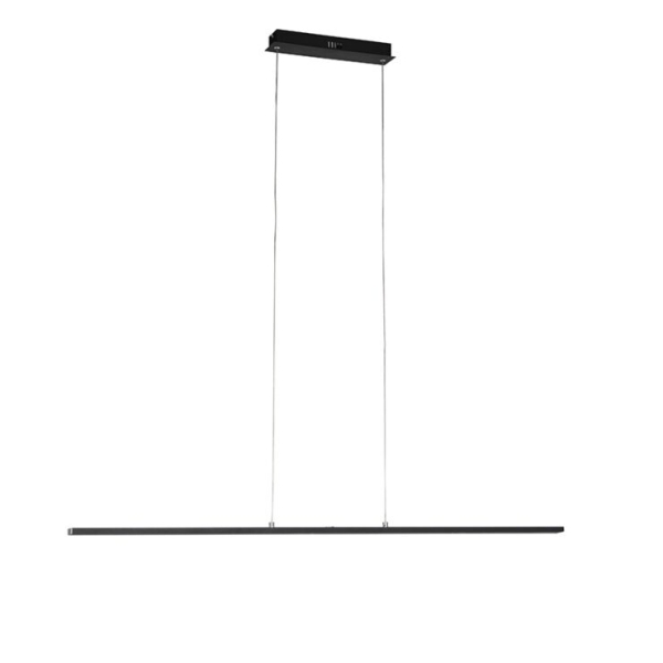 Design hanglamp zwart incl. Led met touchdimmer - platina