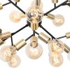 Design hanglamp zwart met goud 24-lichts - juul