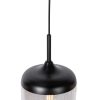 Design hanglamp zwart met goud en smoke glas 4-lichts - kyan