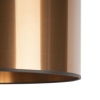 Design hanglamp zwart met koperen kap 50 cm - pendel