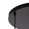 Design hanglamp zwart met messing en amber glas 3-lichts - zuzanna