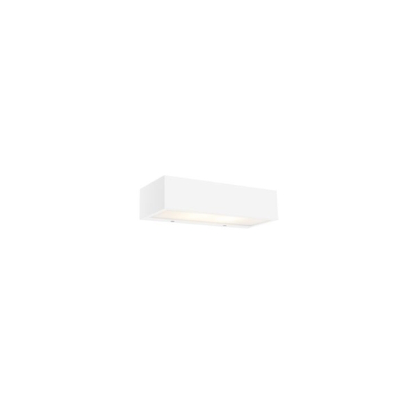 Design langwerpige wandlamp wit 25 cm - houx
