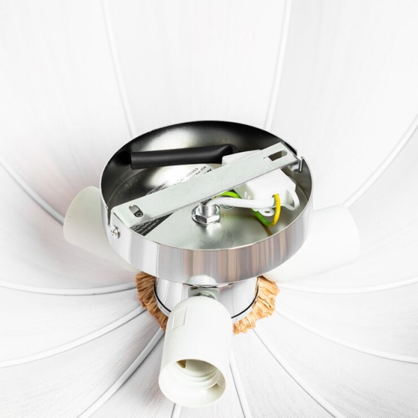 Design plafondlamp beige 52 cm 3-lichts - plu