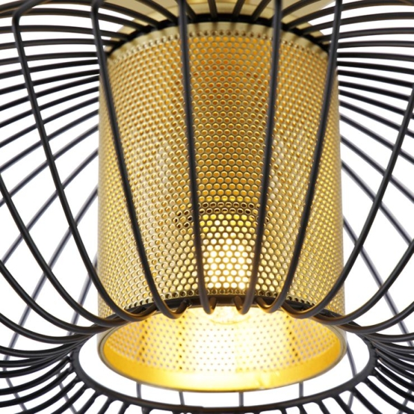Design plafondlamp goud met zwart - dobrado
