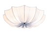 Design plafondlamp grijs zijden 52 cm 3-lichts - plu