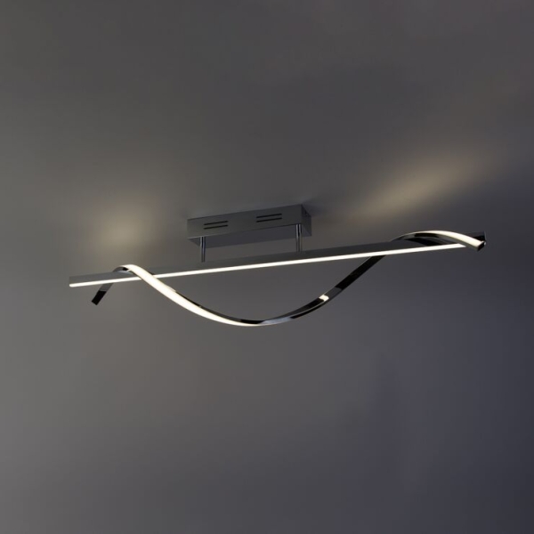 Design plafondlamp staal incl. Led 3-staps dimbaar - sander