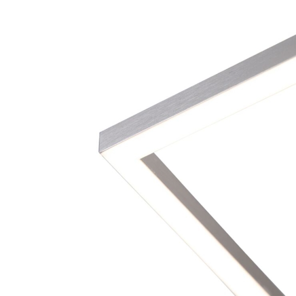 Design plafondlamp staal incl. Led en dimmer - plazas mondrian