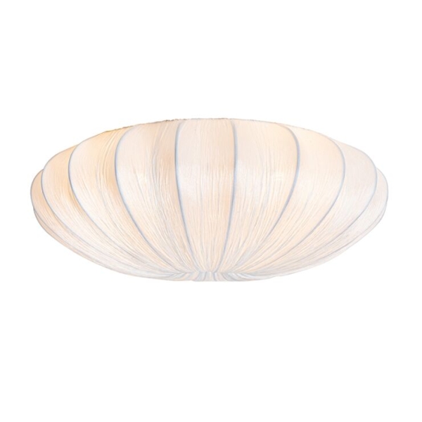 Design plafondlamp wit zijden 60 cm 5-lichts - plu