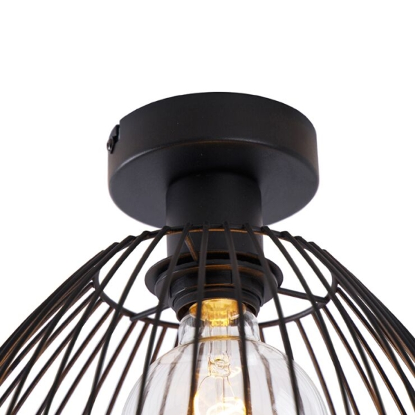 Design plafondlamp zwart 29 cm - pua