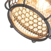 Design plafondlamp zwart met goud 5-lichts - noud
