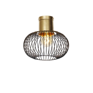 Design plafondlamp zwart met goud - Mayelle
