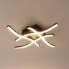 Design plafondlamp zwart met hout incl. Led 4-lichts - vanesa