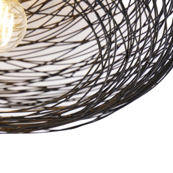 Design plafondlamp zwart ovaal - sarella