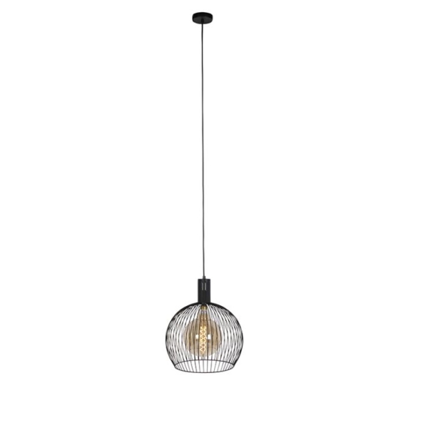 Design ronde hanglamp zwart 40 cm - dos