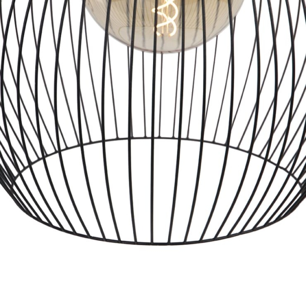 Design ronde hanglamp zwart 50 cm - dos