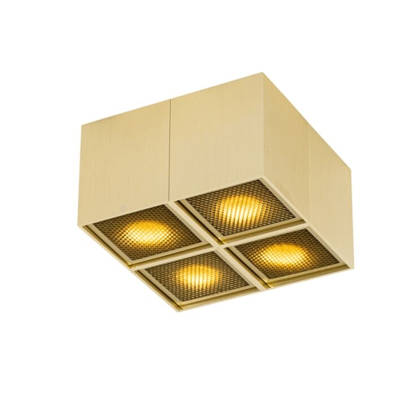 Design spot goud 4-lichts - qubo honey