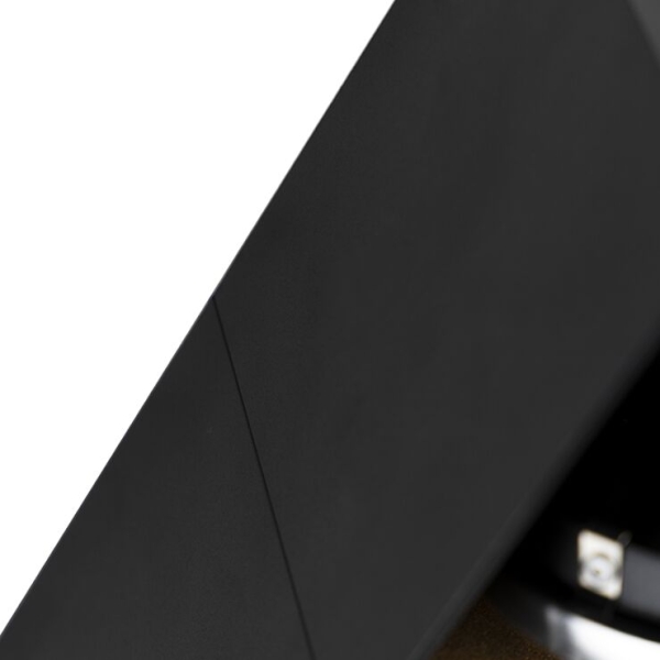Design spot zwart rechthoekig 2-lichts - box